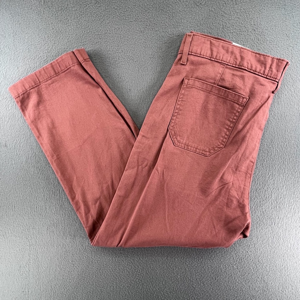 Signature Levi Strauss Women Pants Terracotta Rose Cotton Stretch 14 Straight